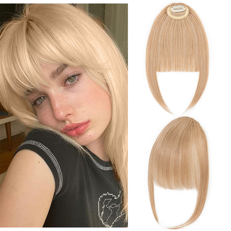 Natural Thick Clip-In Fringe Bang Hair Extensions - Human Hair Look