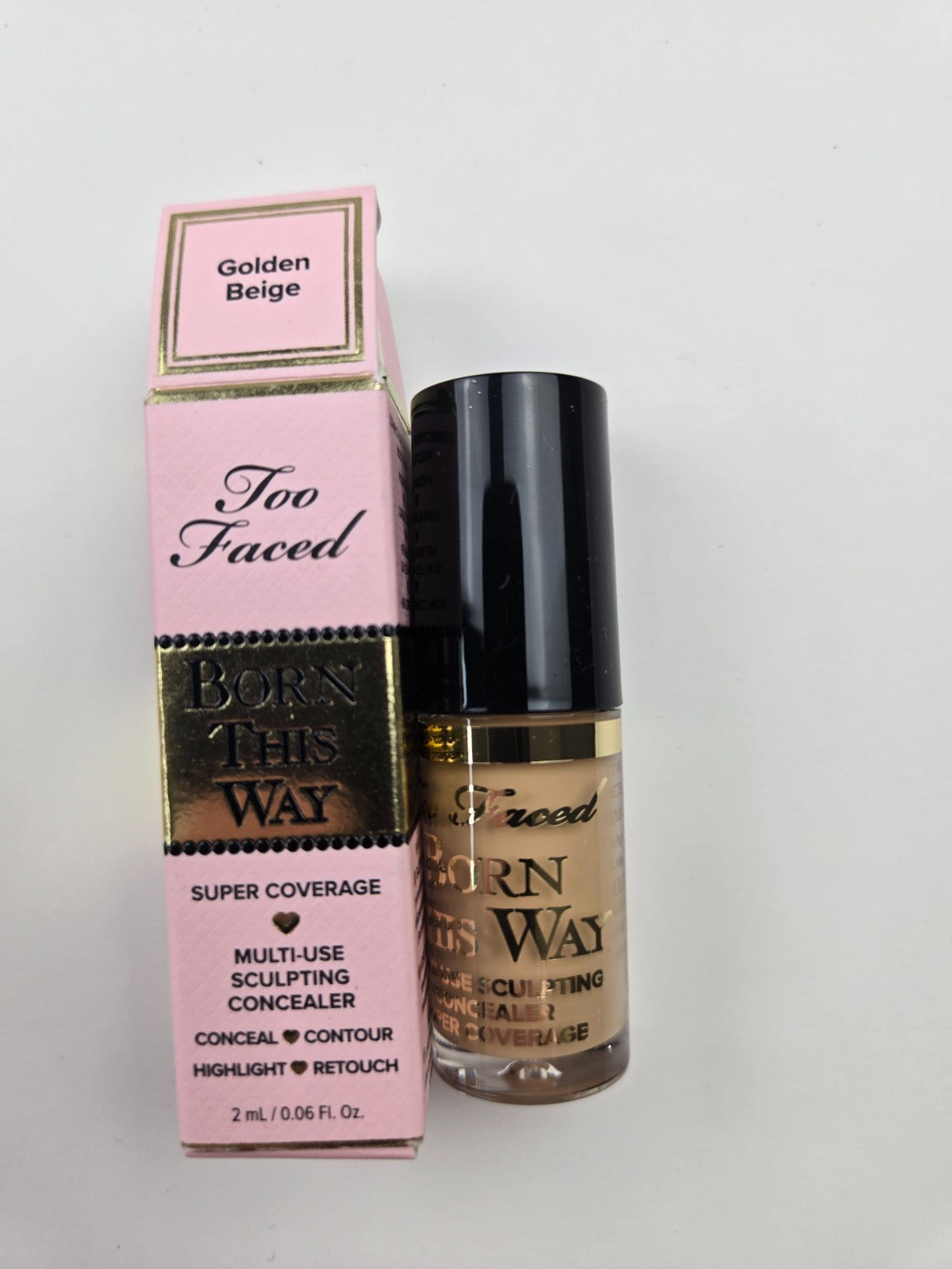 Long Lasting Full Coverage Concealer - Golden Beige, Multi-Use, Hyaluronic Acid