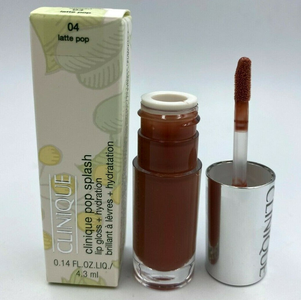 Clinique Lip Gloss Hydrating Lip Color #04 Latte Pop Splash 0.14 oz