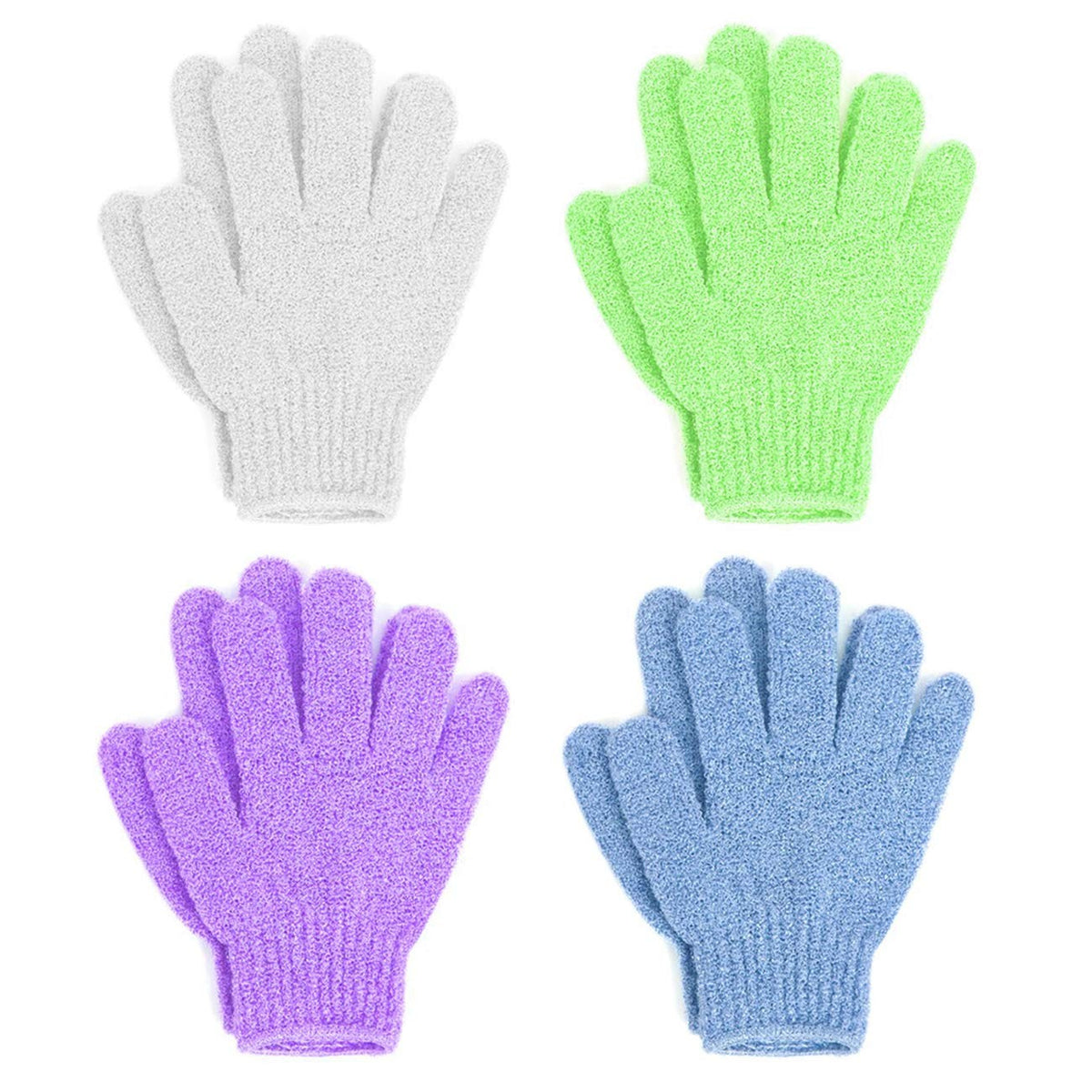 Linda Exfoliating Bath Gloves, Pack of 4 Pair (Pack 1)