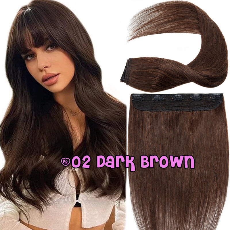 Thick Clip-In Human Hair Extensions Full Head Remy Weft - Various Lengths & Colors