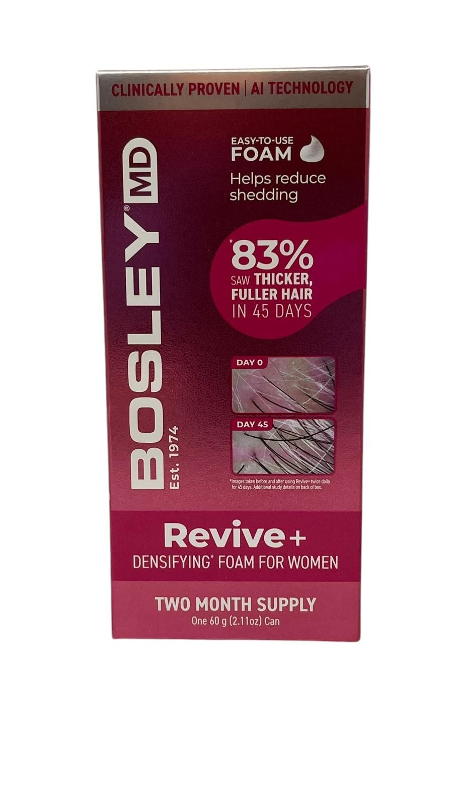 Bosley MD Revive + Densifying Foam For Women 2.11 Oz - Two Month