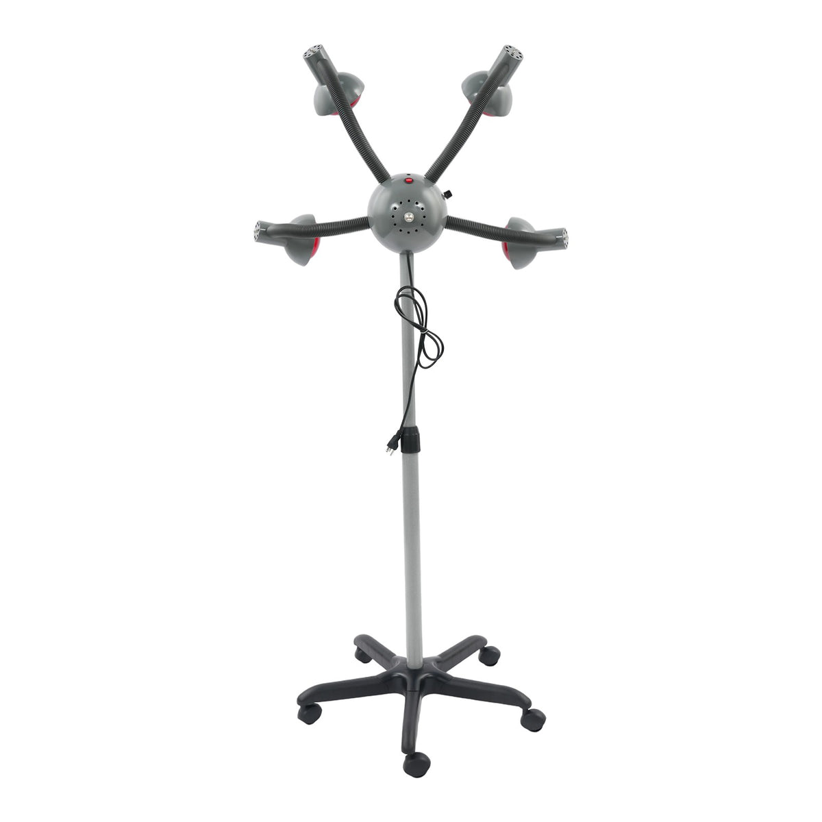 Portable 5-Head Floor Hair Dryer with Adjustable Height and Wheels