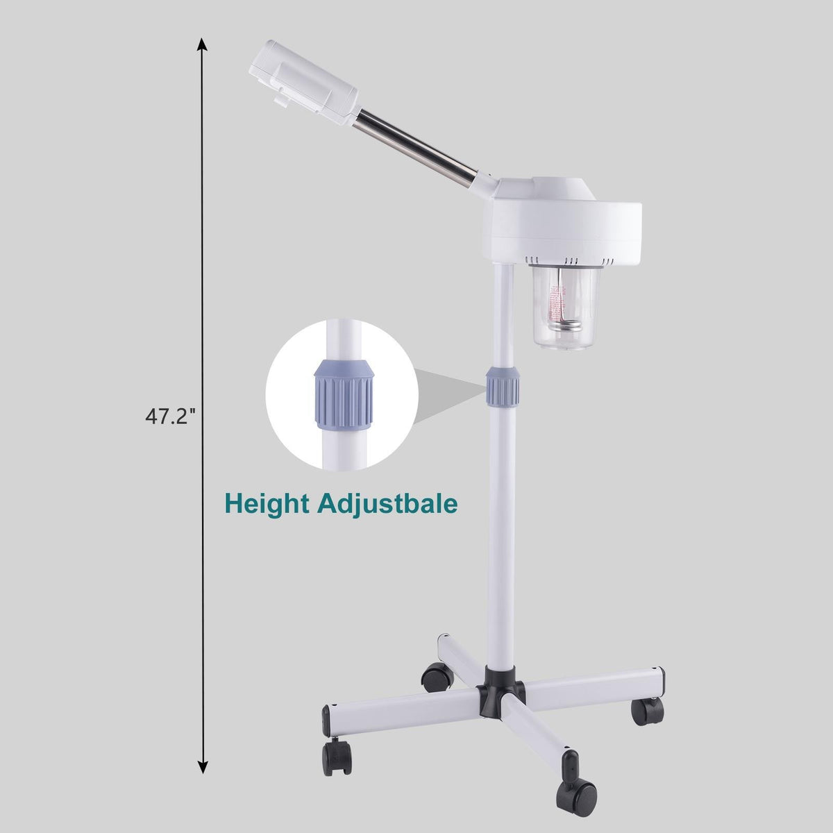 Professional Facial Steamer with Magnifying Lamp - 2-in-1 Ozone Hot Mist