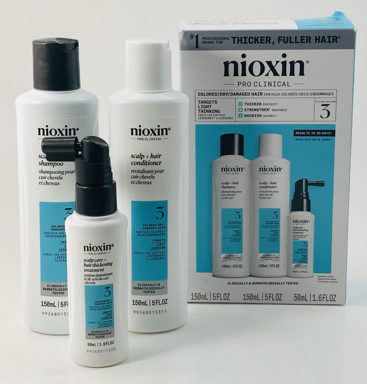 Nioxin System 3 Hair Care Kit for Colored Dry Damaged Hair