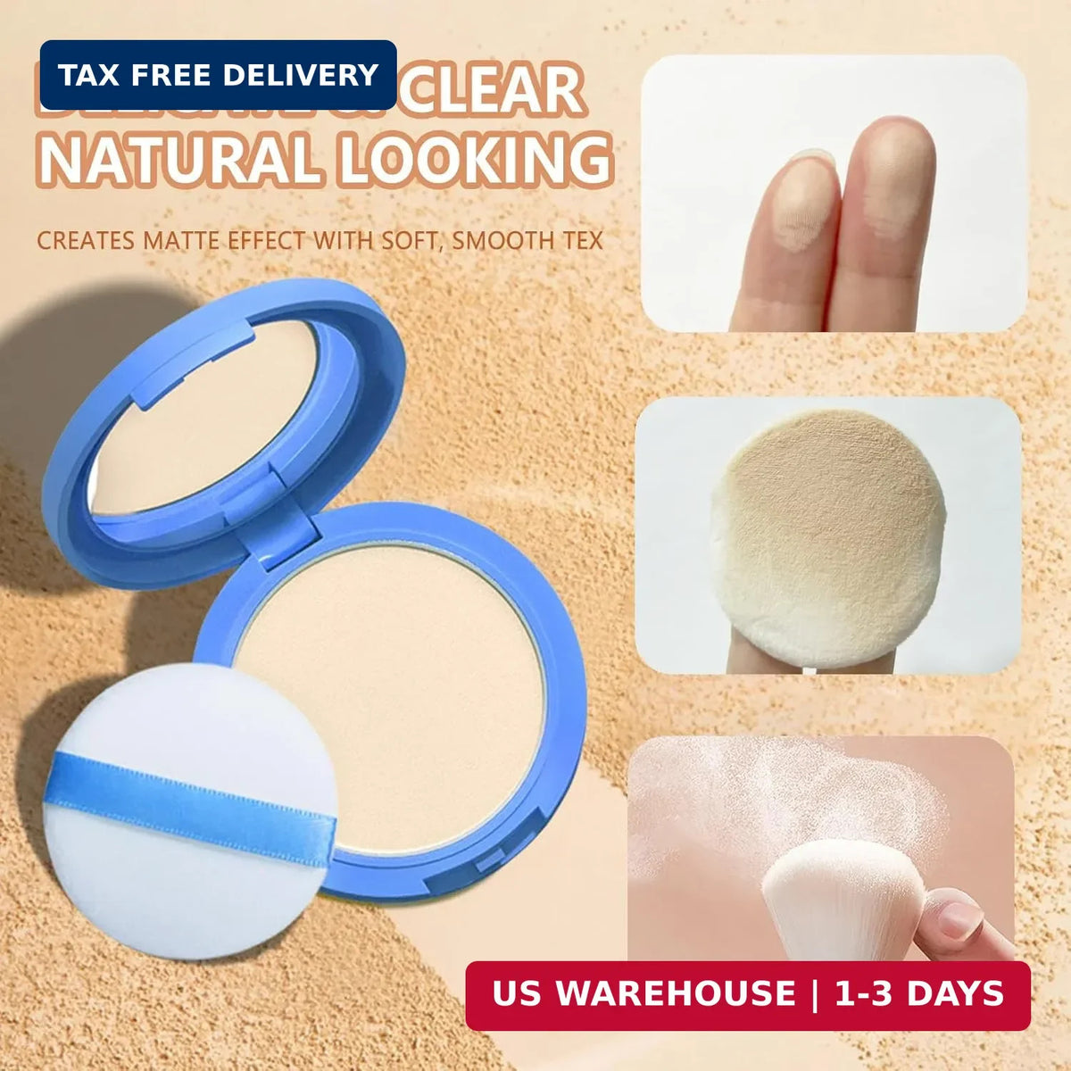 Oil Control Matte Face Powder - Long Lasting Setting Makeup with Shine-Free Finish