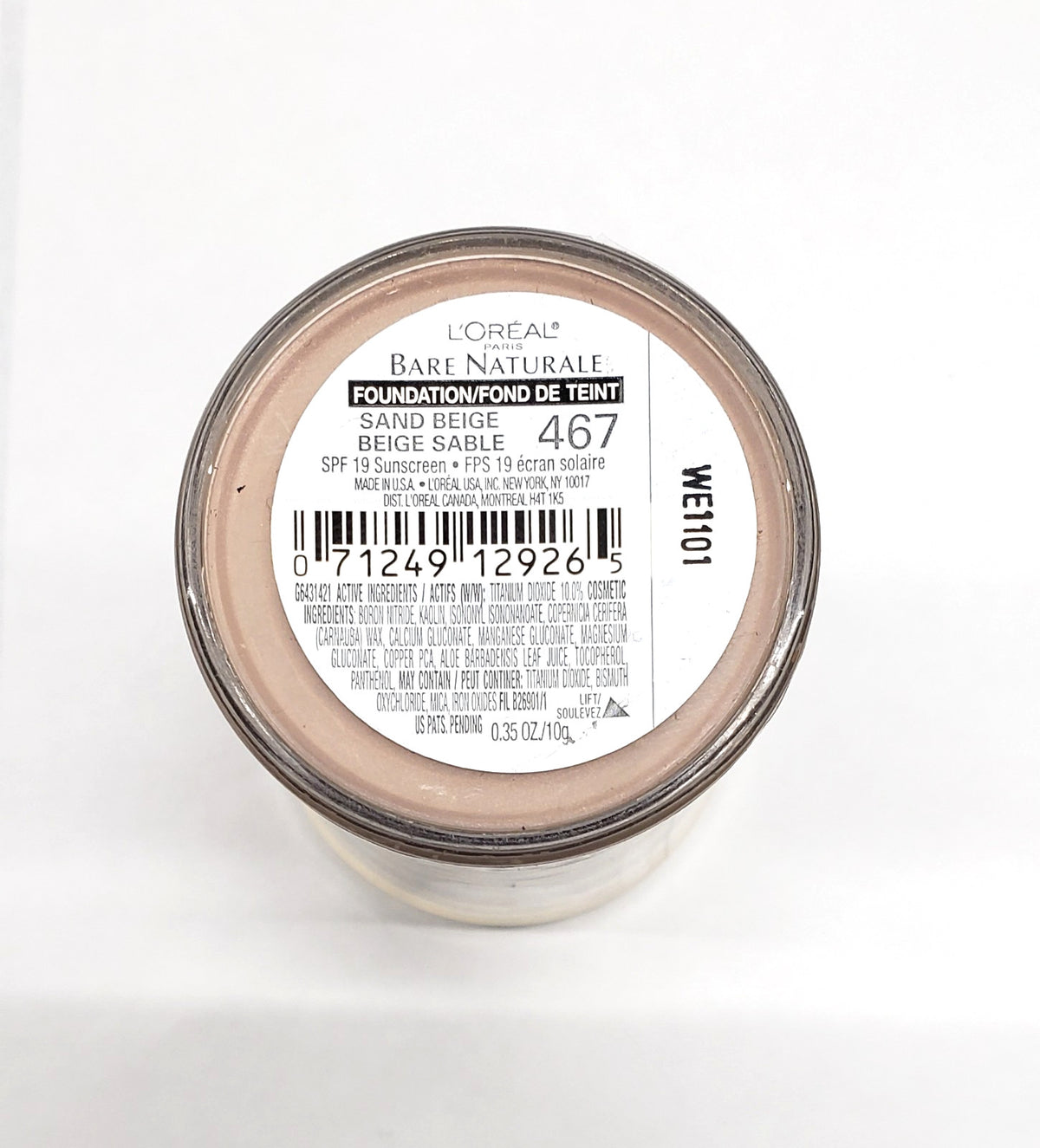 L'Oréal Bare Natural Powder Foundation SPF 19 - Sand Beige, All Skin Types
