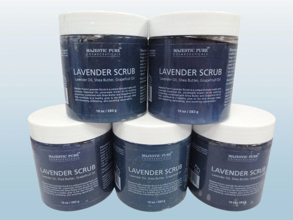 MAJESTIC PURE LAVENDER SCRUB 10 OZ LOT OF 5