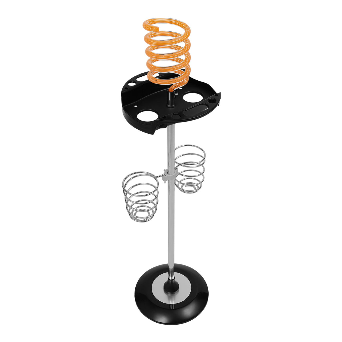 Freestanding Hair Dryer Stand with Spiral Holders for Salon & Bedroom