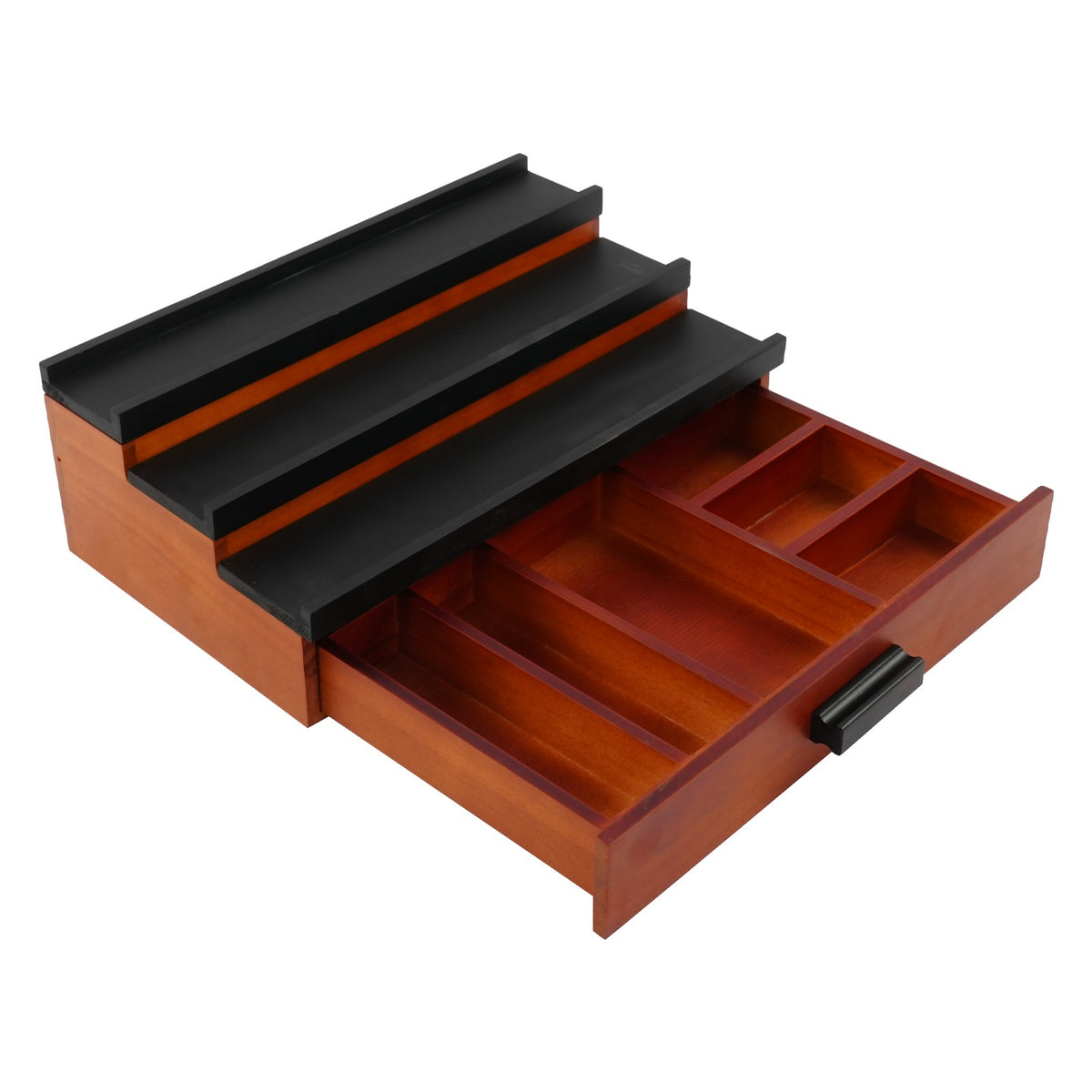 Wood Perfume Organizer 3-Tier Display Stand Tabletop Storage Rack