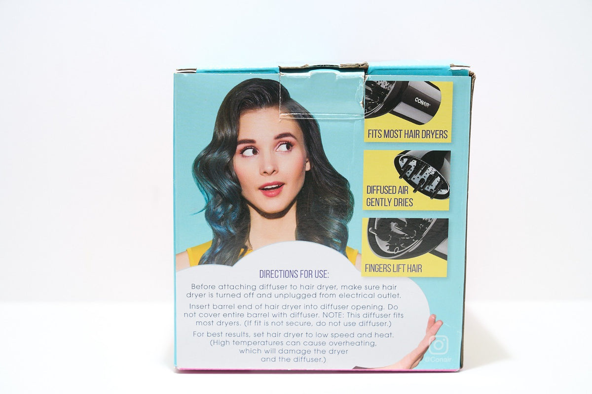 Conair Volumizing Diffuser for Hair Dryers - Fits Most Hair Dryers, Black