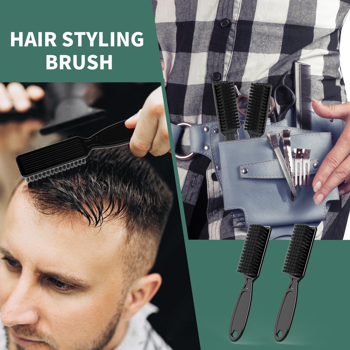 6 Pack Barber Clipper Blade Cleaning Brushes - Professional Hair & Beard Grooming
