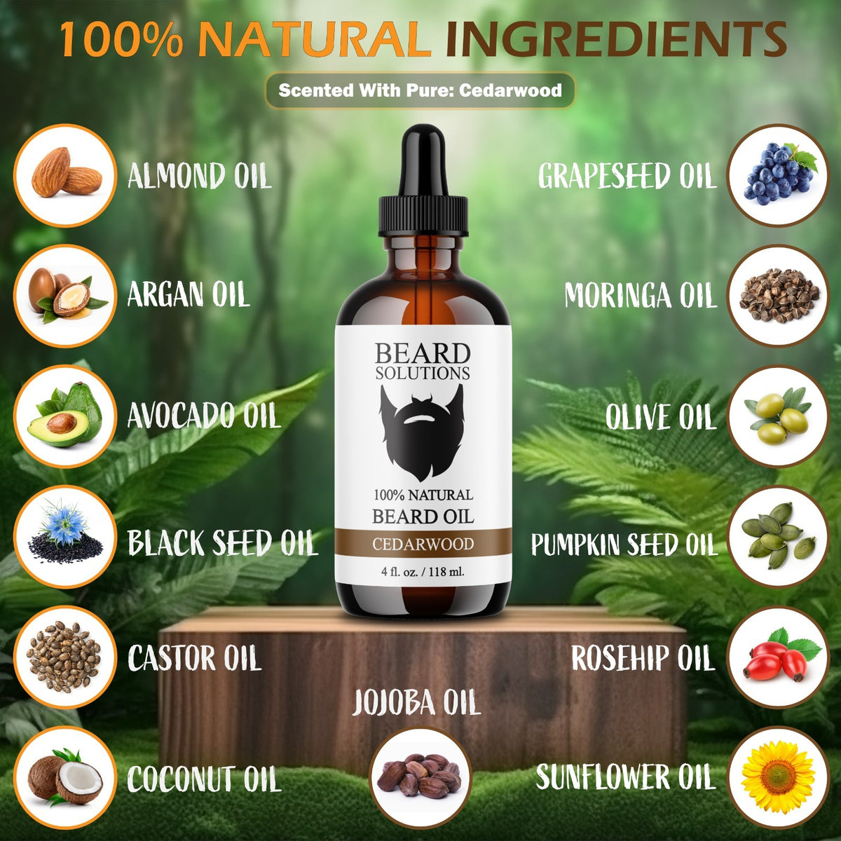 Natural Beard Oil Gallon - Bulk 7.5 lbs Men’s Hair Growth & Nourishing Serum