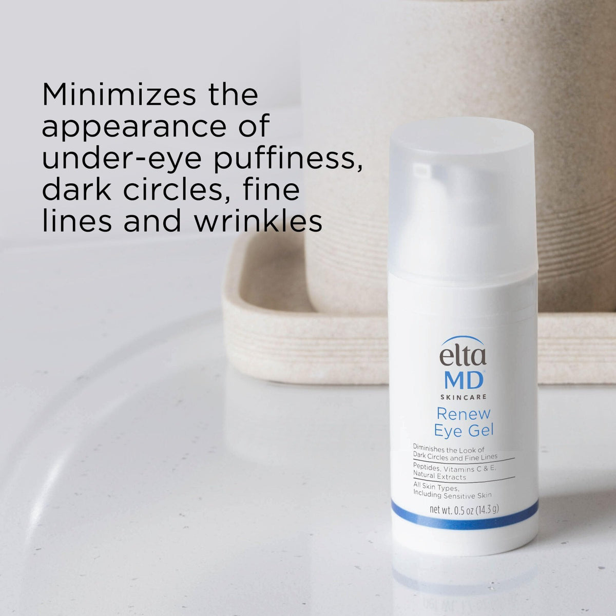 EltaMD Renewal Eye Gel - Brightening, Anti-Puffiness, Hydrating, Safe for Sensitive Skin