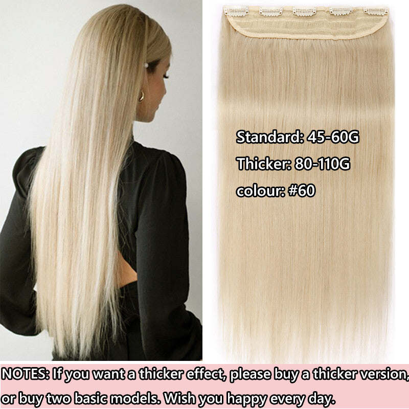 Invisible Clip-In Hair Extensions 100% Remy Human Hair - Full Head 16 Inches
