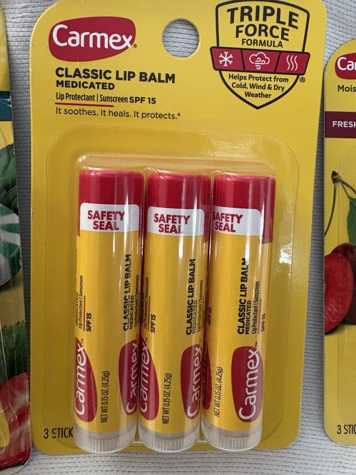 Christmas Carmex Lip Balm Pack - Classic & Variety 3-Pack