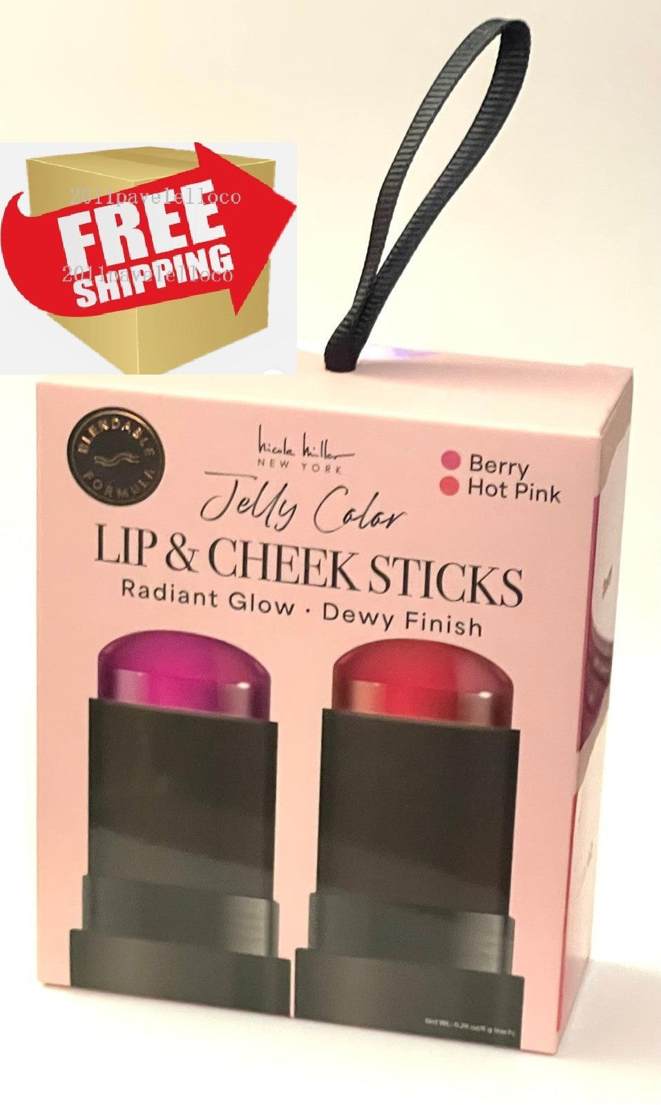 Lip & Cheeks Gel Sticks - Dewy Finish, Radiant Glow - Berry & Hot Pink