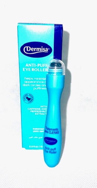 Dermisa Anti-Puff Eye Roller 0.5 oz – Caffeine & Peppermint Eye Serum