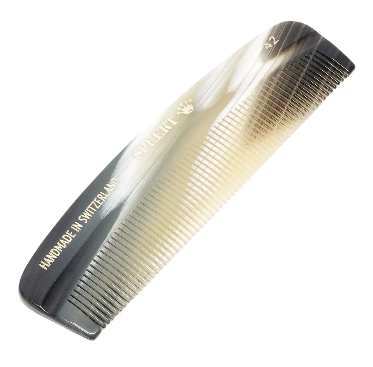 European Cellulose Acetate Hair Comb for Women and Men - Tortoise & Grey Horn Marble