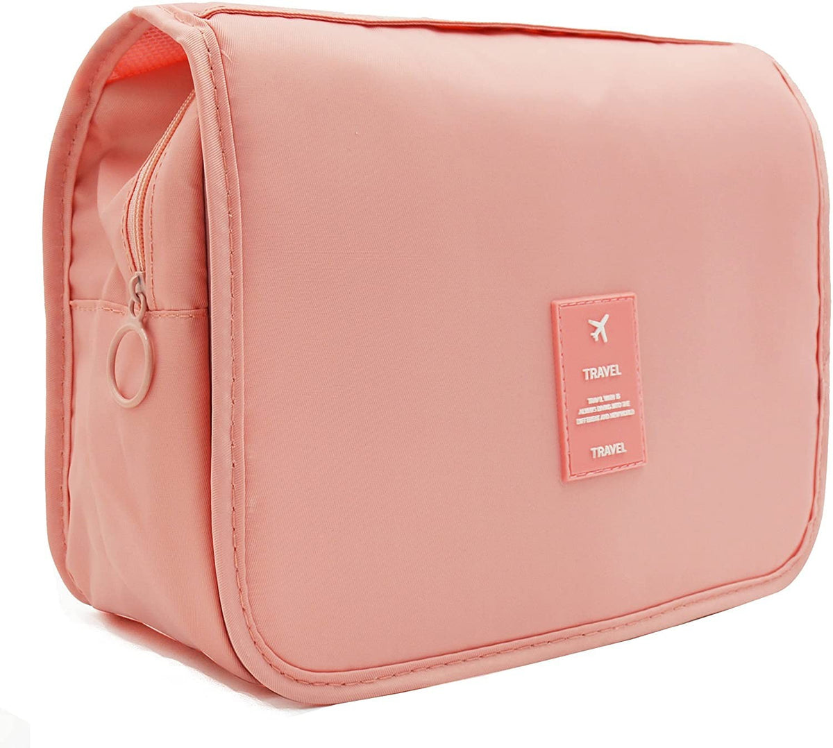 Travel Hanging Toiletry Bag with Sturdy Hook & Multiple Compartments - Pink