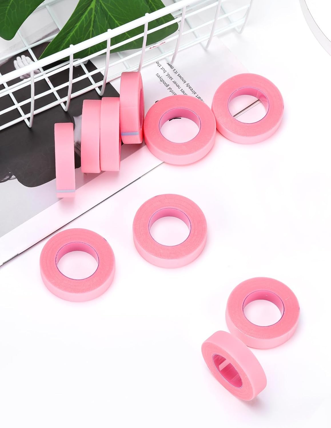 Breathable Pink Lash Tape Rolls - 5 Pack, 9 Meter/10 Yard for Eyelash Extensions