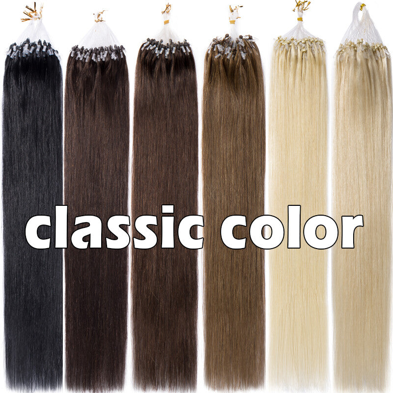 100% Real Remy Hair Extensions Micro Loop Ring Beads 100g/200 Strands