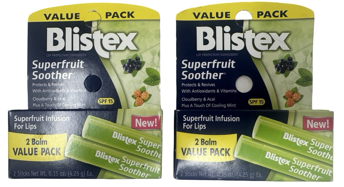 Pack of 2 Blistex Superfruit Lip Balm Tubes 0.15 oz – Discontinued Collectible Set