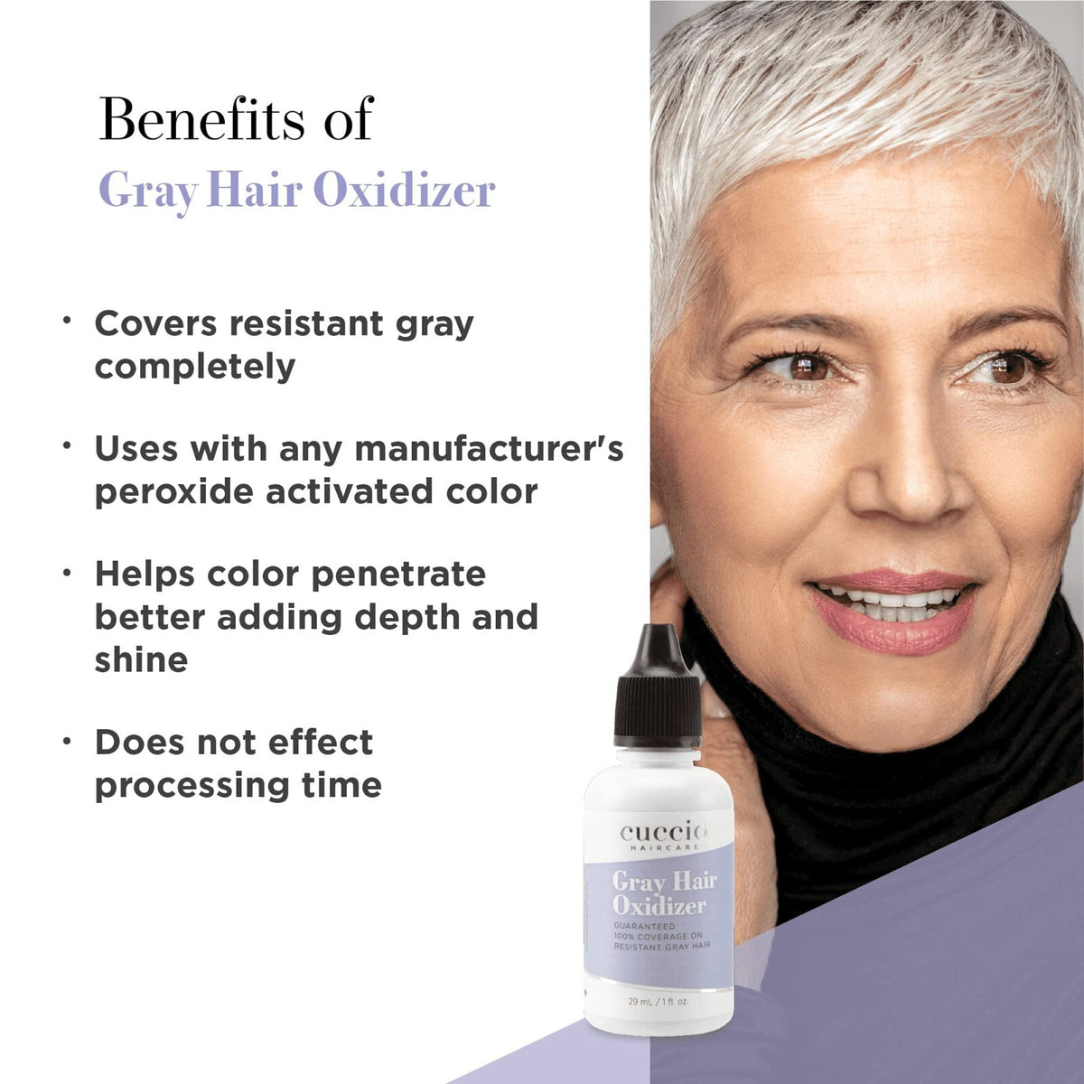 Gray Hair Color Treatment Oil - Hair Covering & Shine Enhancer, 29ml