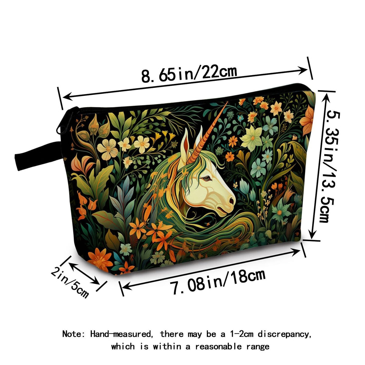 Unicorn Cosmetic Bag for Women Travel Makeup Organizer Small Zipper Pouch