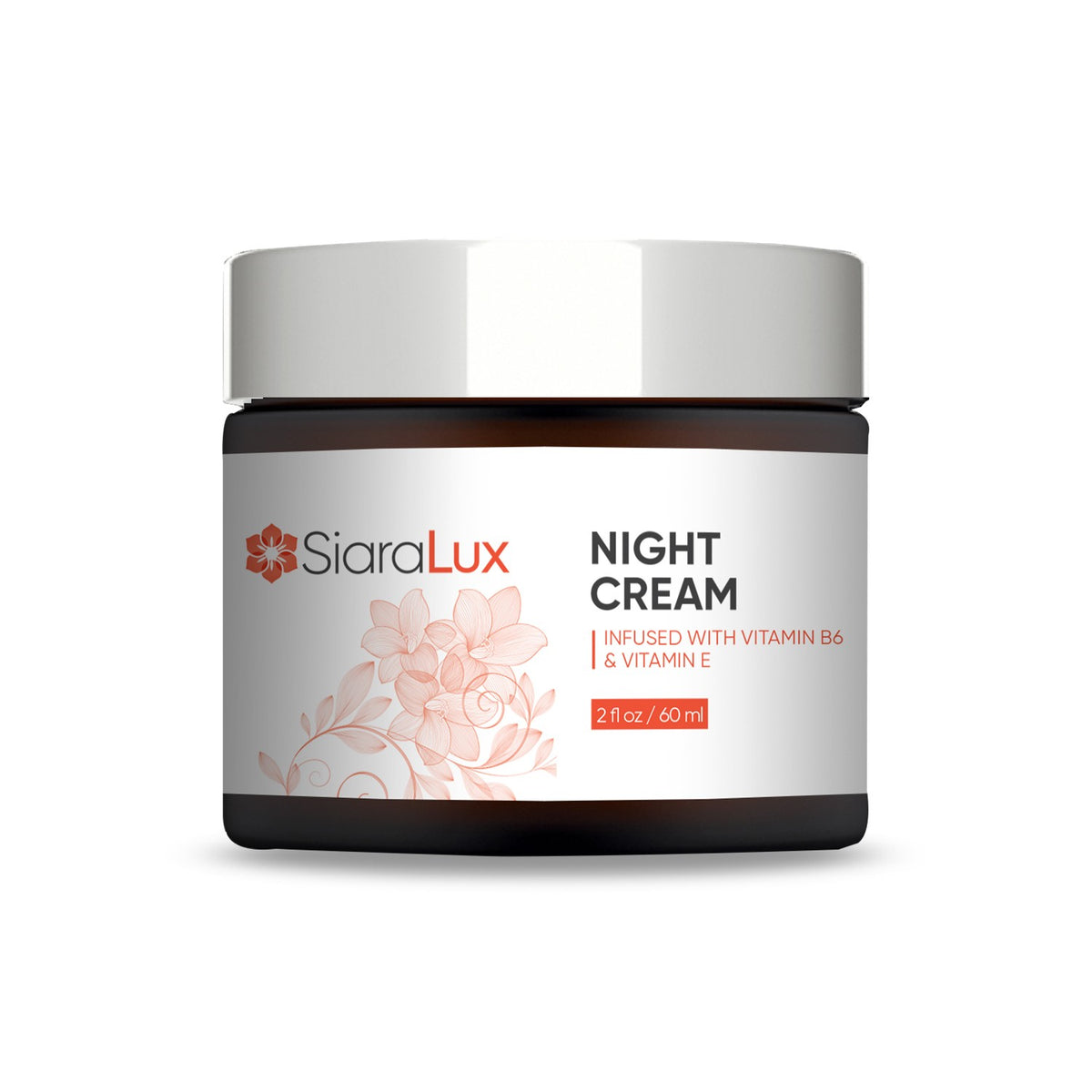 Night Cream with Vitamin B6 & E - Hydrating Anti-Aging Moisturizer 2 oz