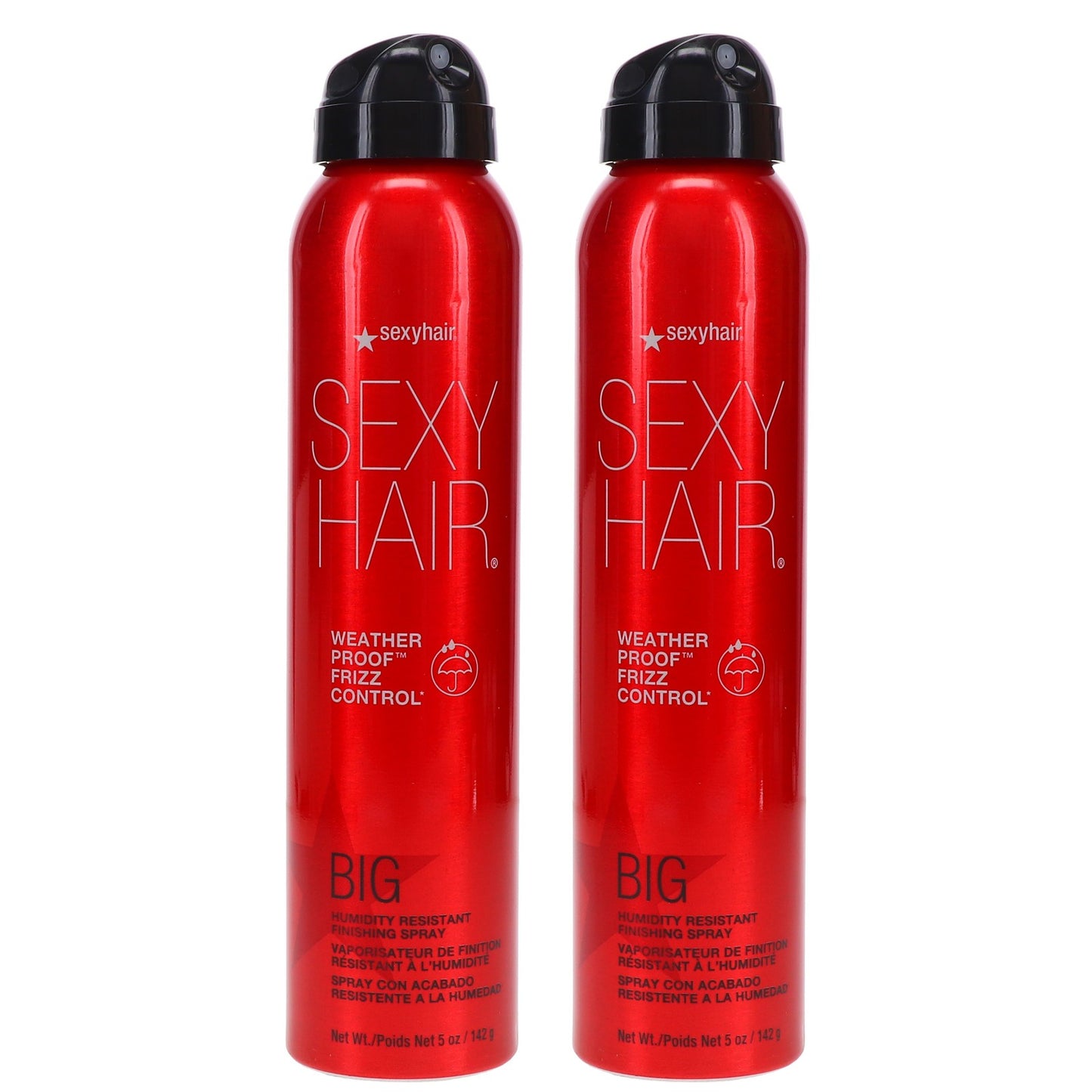 Weatherproof Hair Spray 5 oz - Humidity-Resistant Finishing Spray - 2 Pack