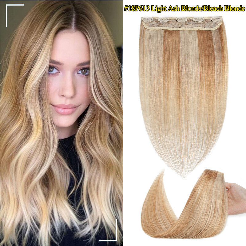 Clip-In Hair Extensions 3/4 Head Long Wavy Real Remy Human Hair 20-24 Inch
