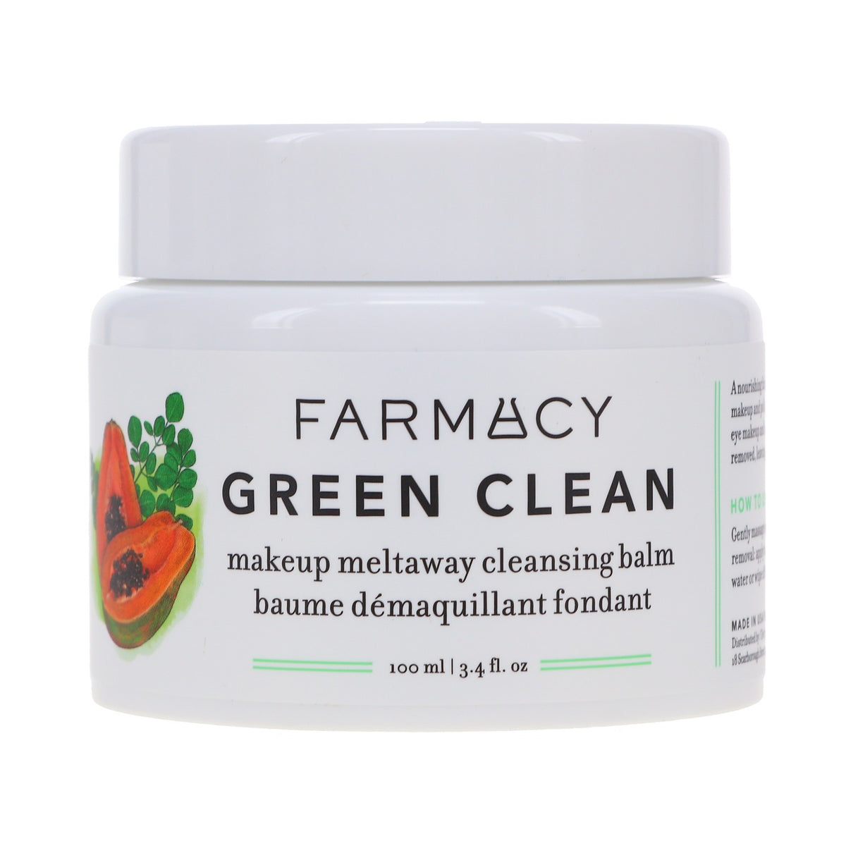 Green Clean Makeup Meltaway Cleansing Balm - 3.4 Oz Facial Cleanser