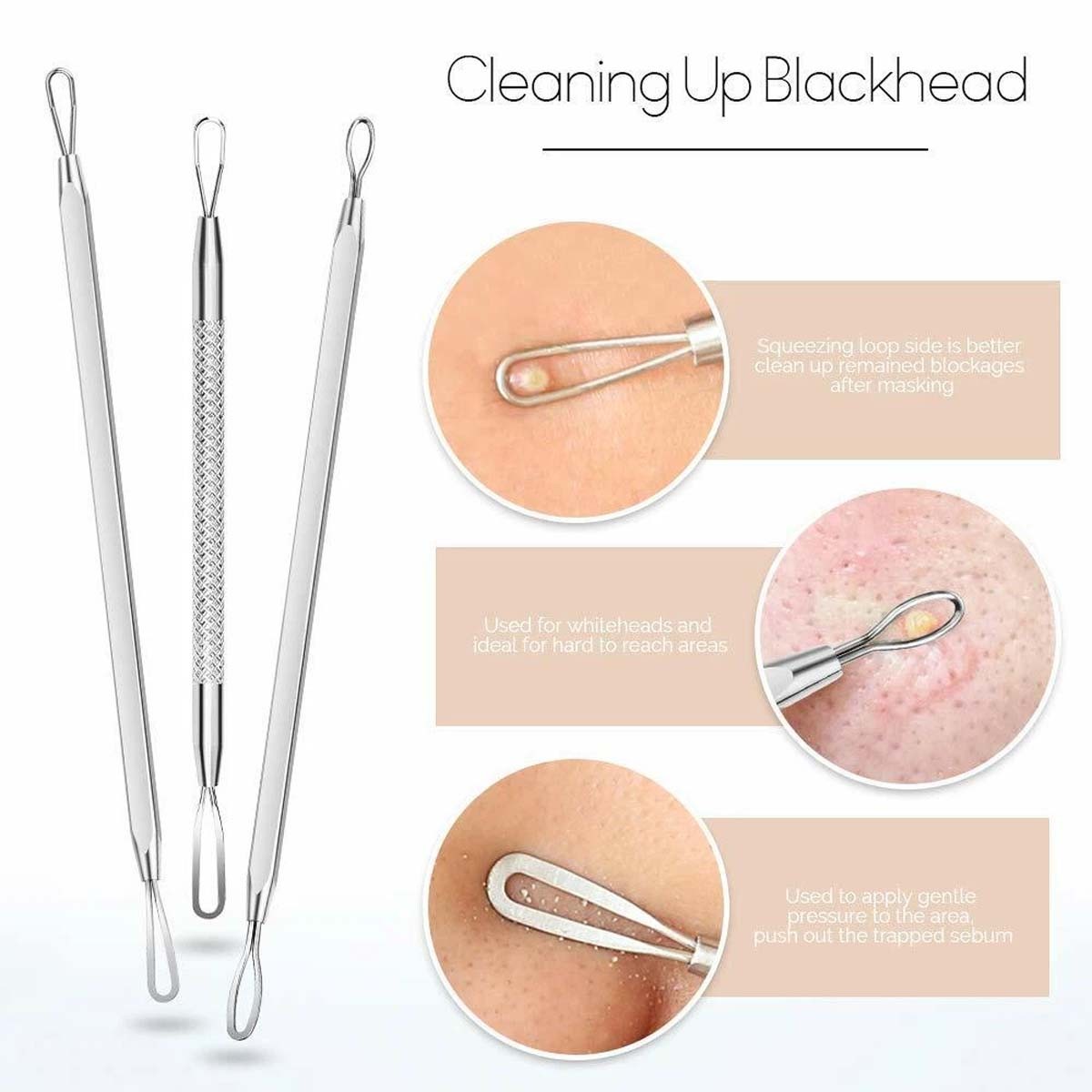 Blackhead & Pimple Extractor Kit - 9 Professional Skin Care Tools