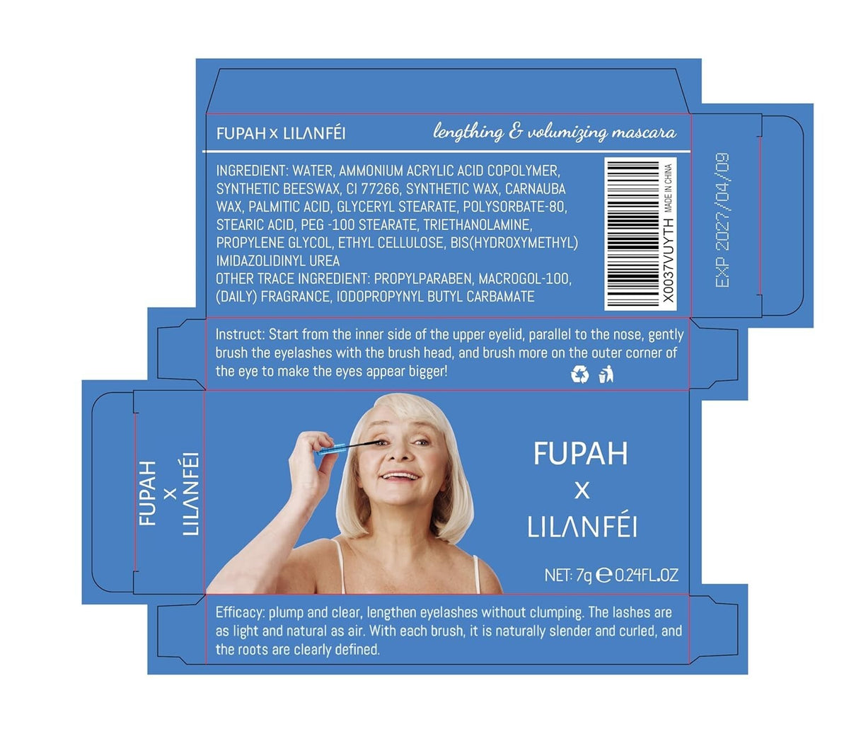 Waterproof Lash Mascara for Thinning & Sensitive Eyes - Fuller, Longer Lashes