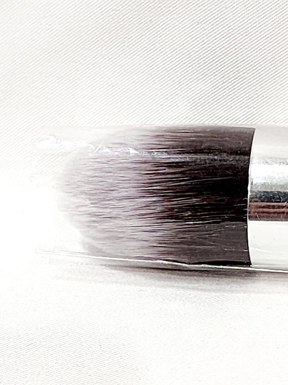 Face Tapered Brush - Black Chrome Oval Synthetic Full Size Makeup Brush