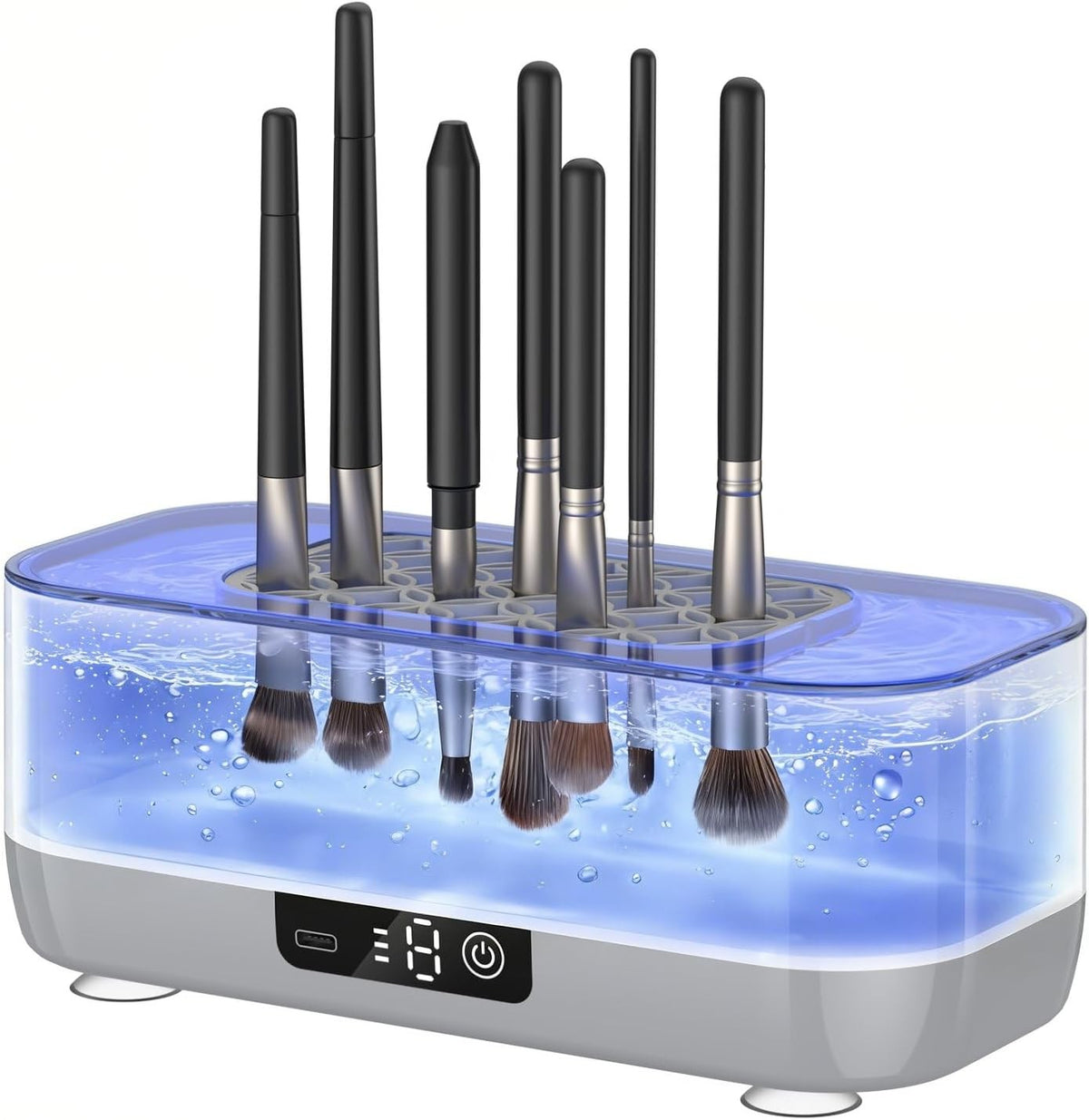 Ultrasonic Makeup Brush Cleaner Machine, 45KHz USB Rechargeable, 3 Timer Modes