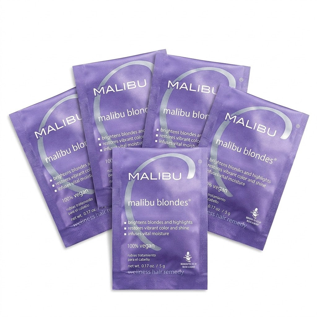 Malibu C Blondes Wellness Hair Remedy 5 Pack - Brightens & Removes Brass