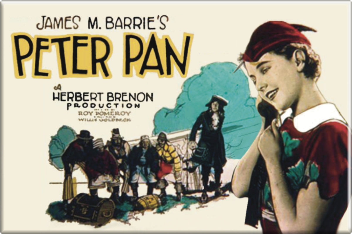 Peter Pan Movie Poster Compact Mirror - 3x2 Inch Vintage Design