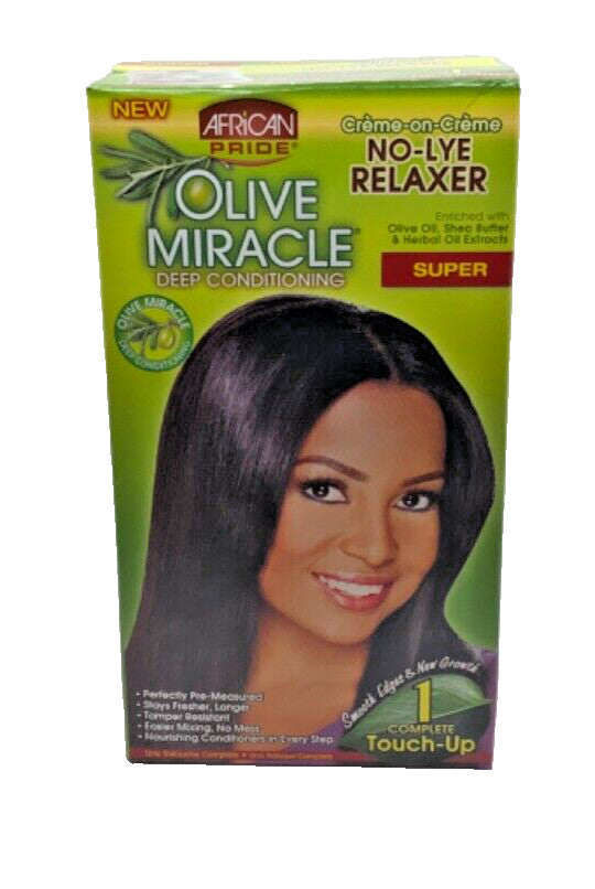 Olive Miracle Deep Conditioning Hair Relaxer No-Lye Touch Up Creme