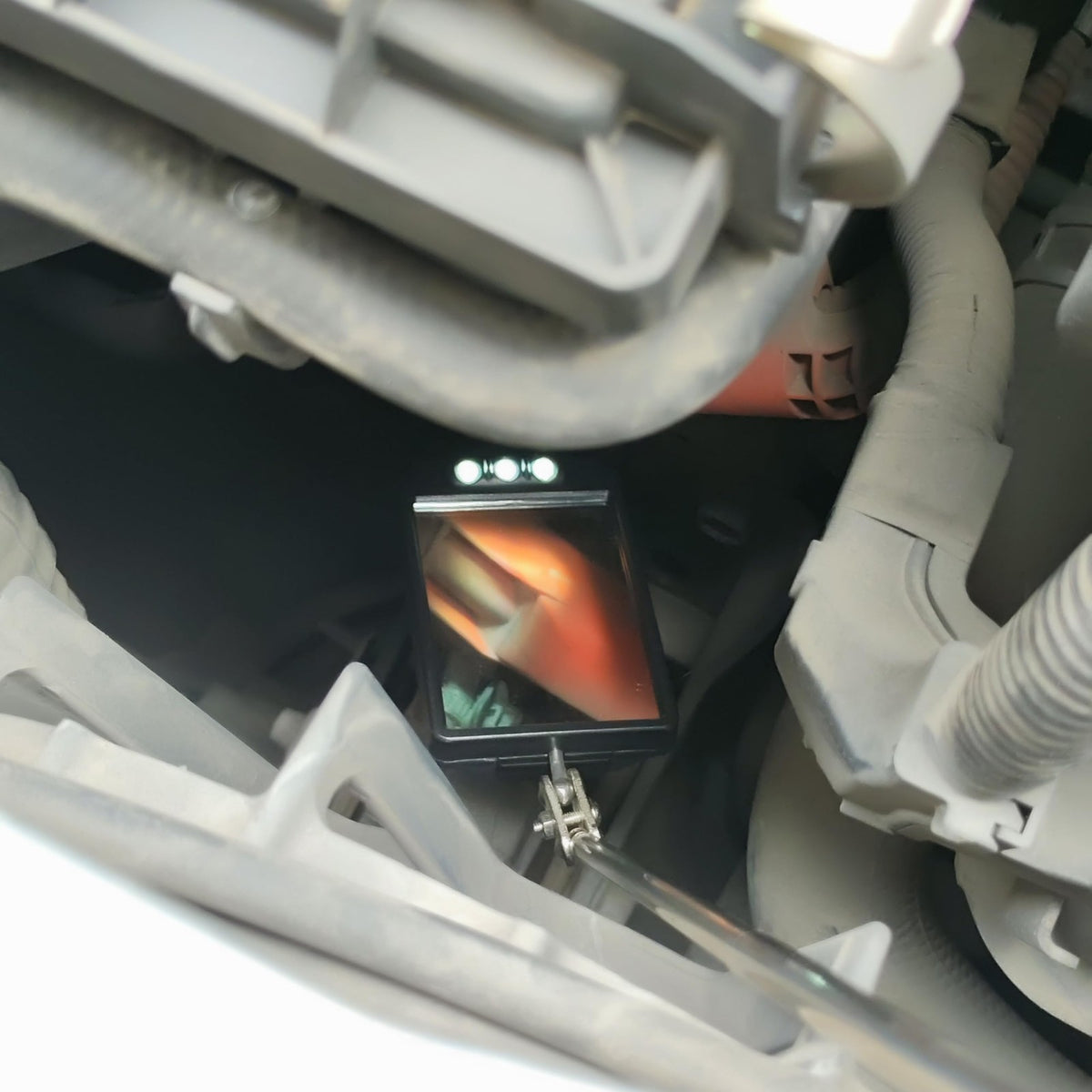 Telescopic Inspection Mirror with LED Light 360° Rotating Automotive Tool