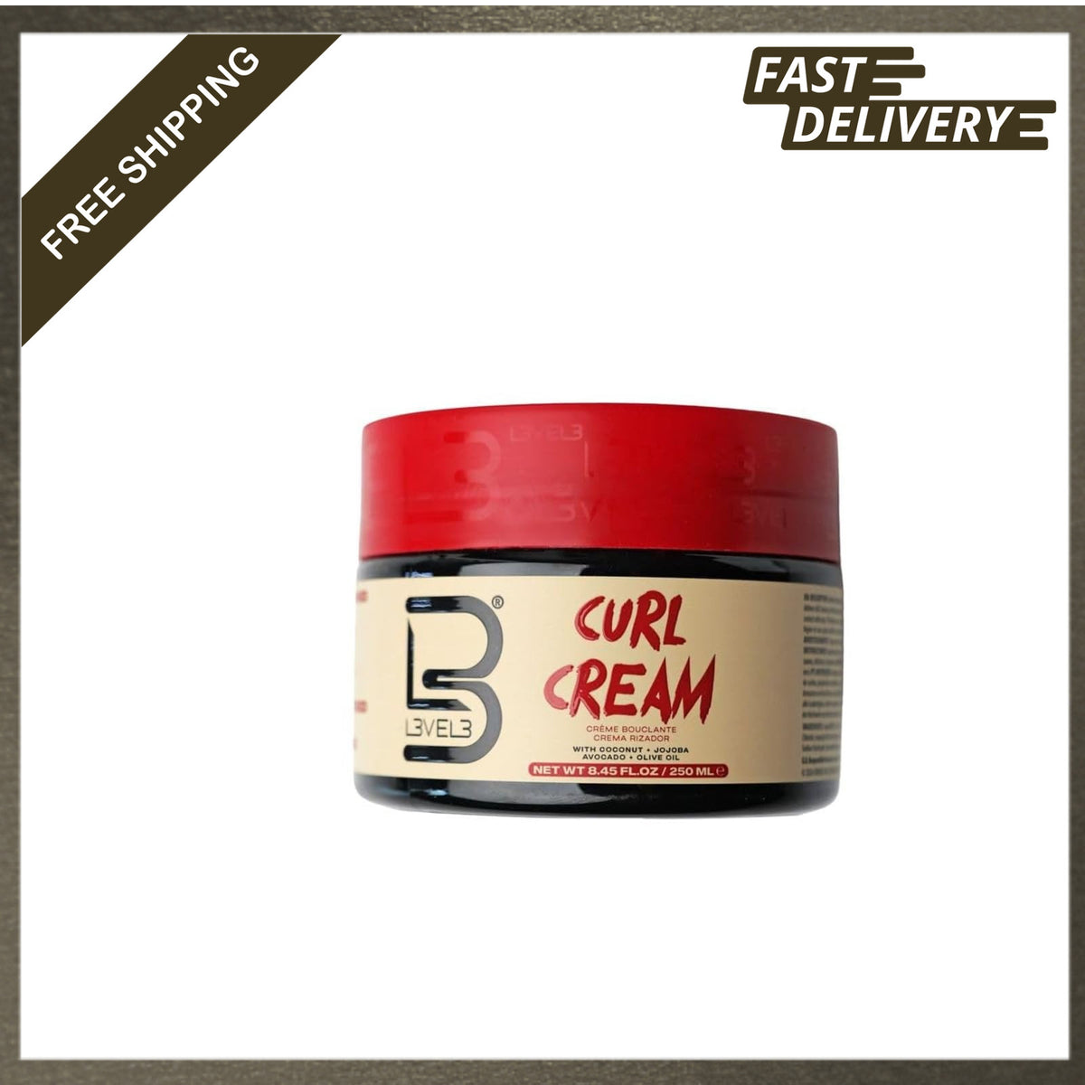 Hydrating Curl Cream for Coily & Curly Hair with Coconut Jojoba Oil - 8.45oz