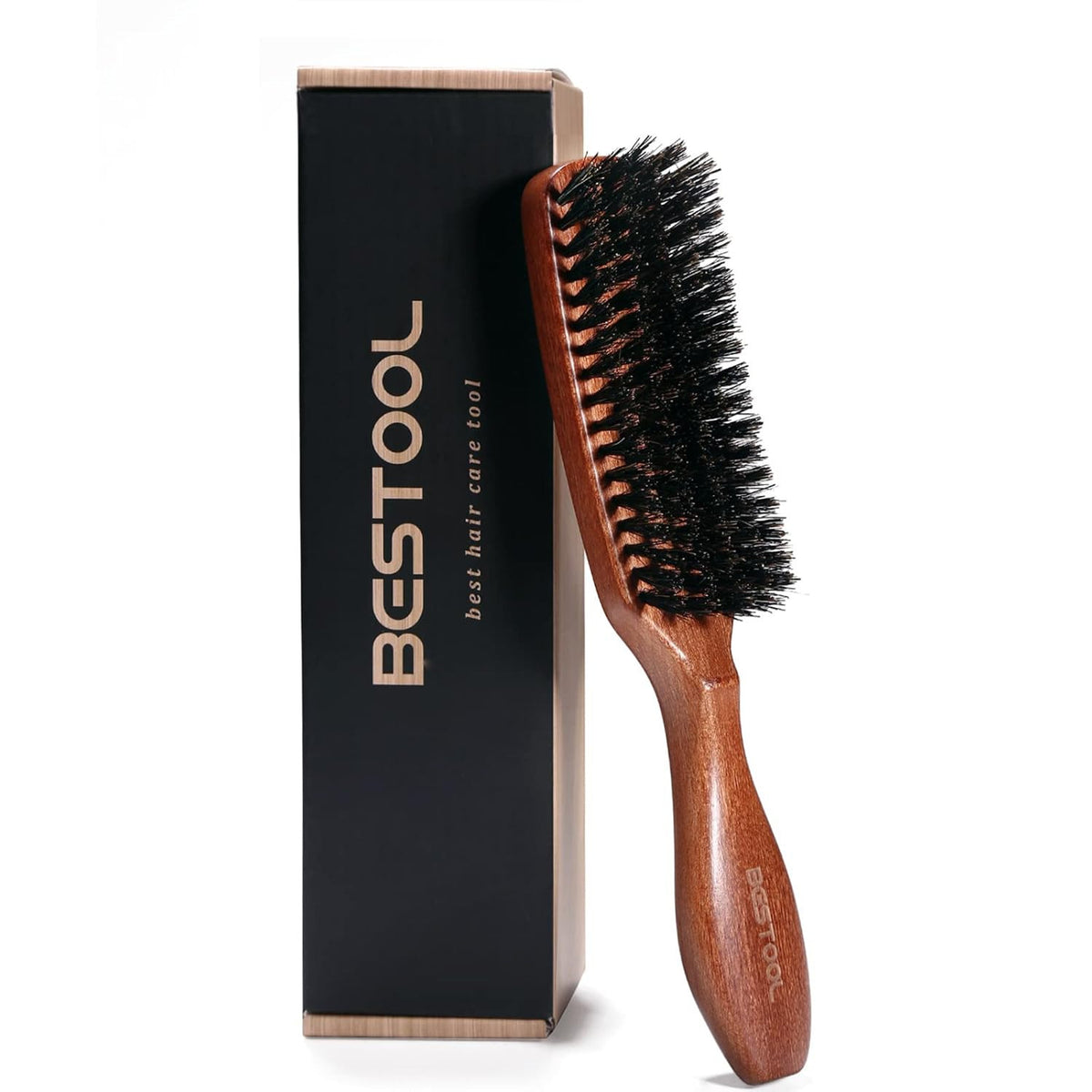 Boar Bristle Hair Brush for Women Men - Detangling & Styling, Scalp Massage