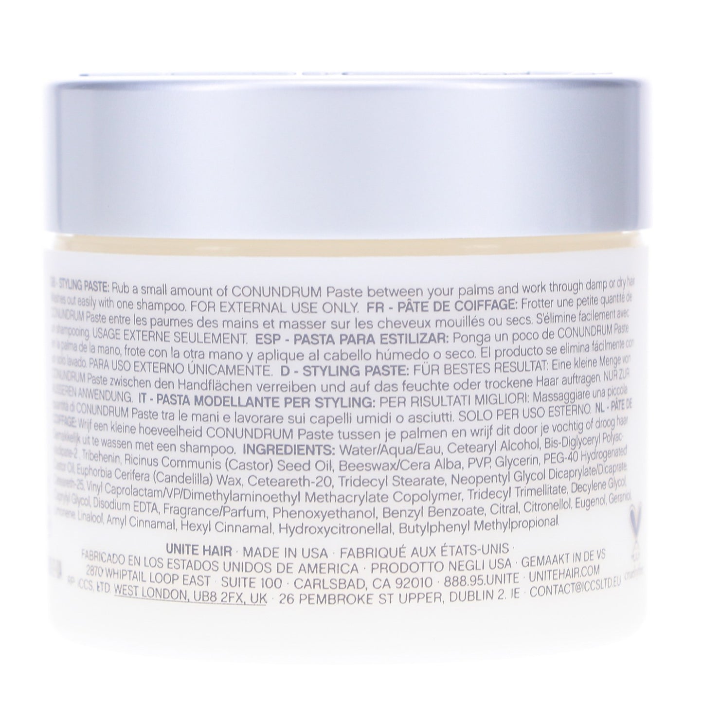 Hair Styling Paste Cream with Flexible Hold - 2 oz