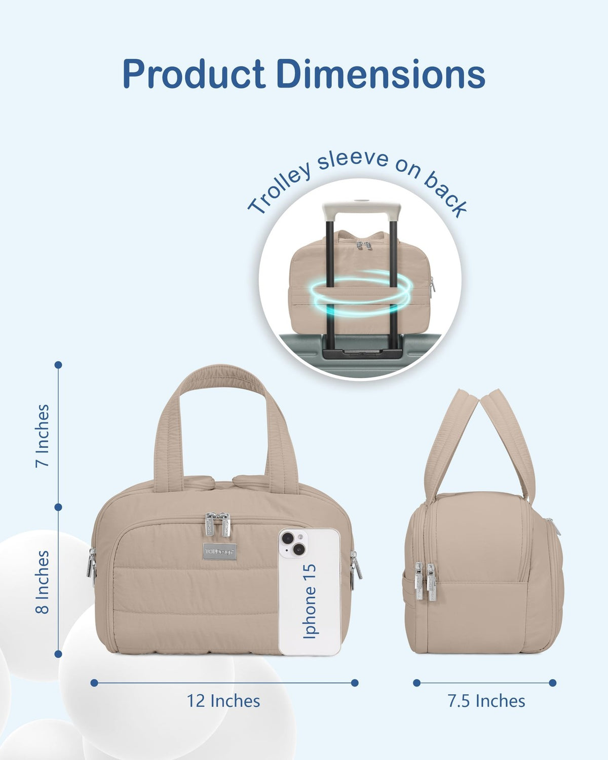 Large Travel Toiletry Bag with Handle - Waterproof Cosmetic Organizer for Women