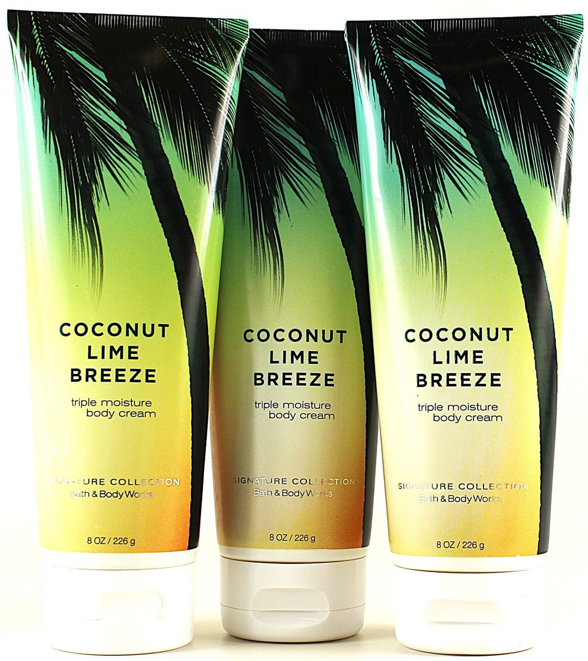 Coconut Lime Breeze Body Cream Lotion 8oz - 3 Pack