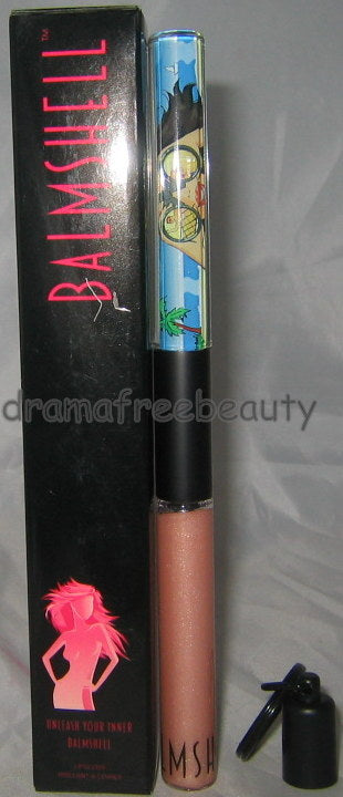 Balmshell Beach Patrol Sheer Nude Lip Gloss with Float Art & Keychain