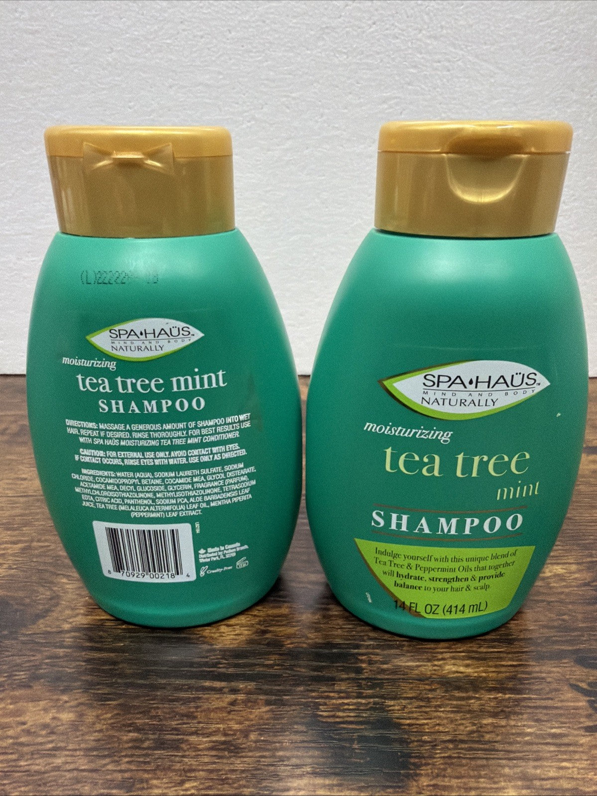 Tea Tree Mint Shampoo - Hydrating Hair Care for Men & Women, 14 Fl Oz, Pack of 2