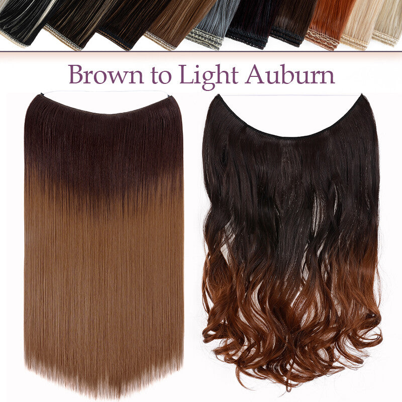 Natural Real Hair Extensions Wire-In Thick Wavy or Straight 20-24 Inch