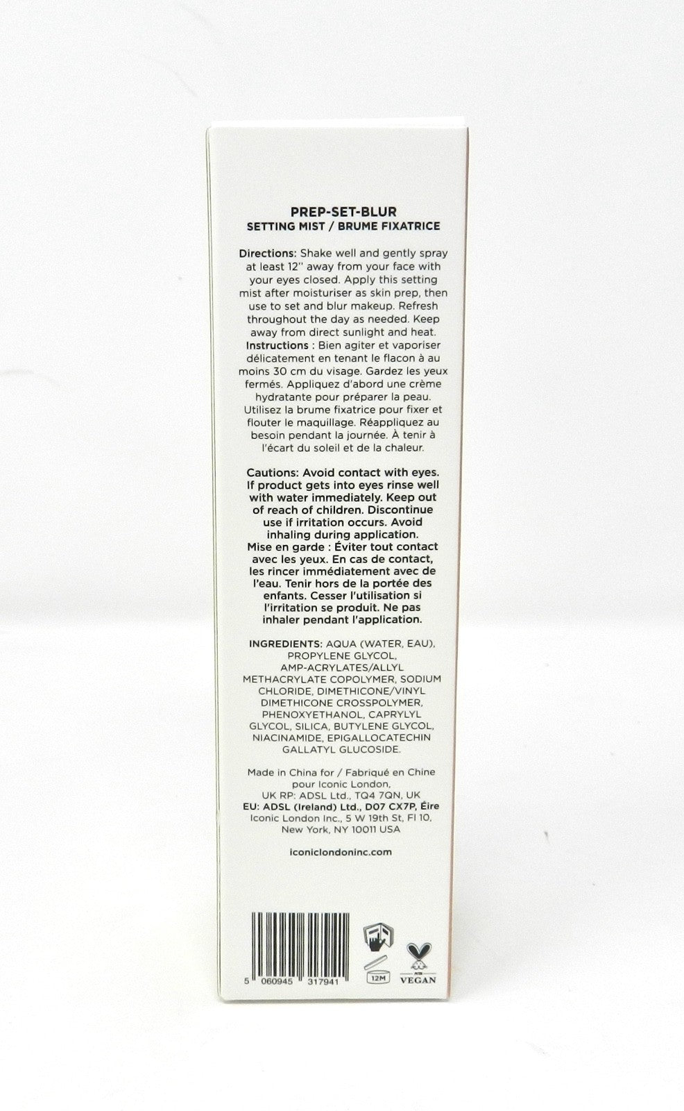 Vegan Makeup Setting Spray - Fix & Blur Face Mist 120mL